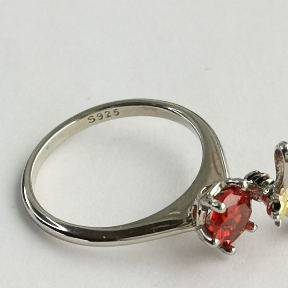 Spessartite Garnet Bee sterling silver ring size 7 🆕 - Picture 8 of 11